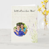 Lavender Groeiende  Moederdag voor handschrift Kaart (Gele Bloem)