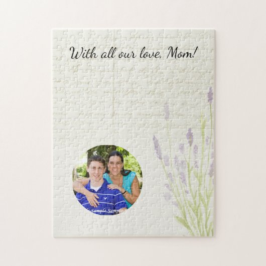 Lavender Groeiende Moederdag voor handschrift Legpuzzel (Verticaal)