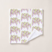 Lavender, groen patroon wisteria-handdoekje bad handdoek (Wasdoekje)