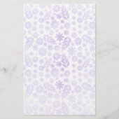 Lavender Hand Drawn Floral Pattern Briefpapier (Voorkant)