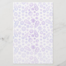 Lavender Hand Drawn Floral Pattern Briefpapier