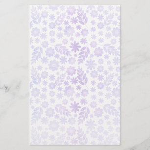 Lavender Hand Drawn Floral Pattern Briefpapier