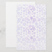 Lavender Hand Drawn Floral Pattern Briefpapier (Voorkant / Achterkant)