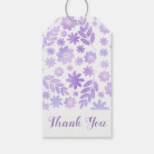 Lavender Hand Drawn Floral Pattern Cadeaulabel (Achterkant)