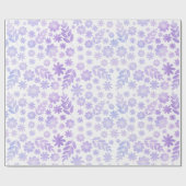 Lavender Hand Drawn Floral Pattern Cadeaupapier (Vlak)