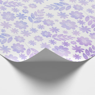Lavender Hand Drawn Floral Pattern Cadeaupapier