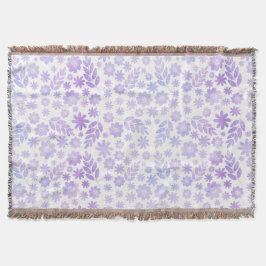 Lavender Hand Drawn Floral Pattern Deken