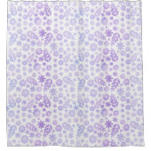 Lavender Hand Drawn Floral Pattern Douchegordijn (Voorkant)