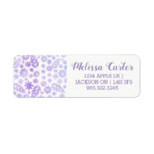 Lavender Hand Drawn Floral Pattern Etiket (Voorkant)