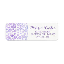 Lavender Hand Drawn Floral Pattern Etiket