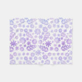 Lavender Hand Drawn Floral Pattern Fleece Deken (Voorkant (Horizontaal))