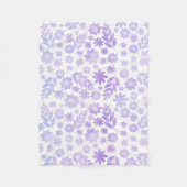 Lavender Hand Drawn Floral Pattern Fleece Deken (Voorkant)