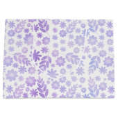 Lavender Hand Drawn Floral Pattern Groot Cadeauzakje (Voorkant)
