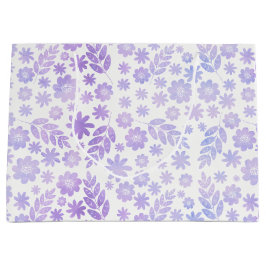Lavender Hand Drawn Floral Pattern Groot Cadeauzakje
