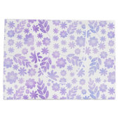 Lavender Hand Drawn Floral Pattern Groot Cadeauzakje (Achterkant)