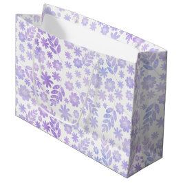 Lavender Hand Drawn Floral Pattern Groot Cadeauzakje
