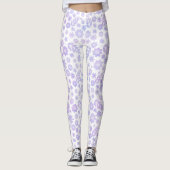 Lavender Hand Drawn Floral Pattern Leggings (Voorkant)