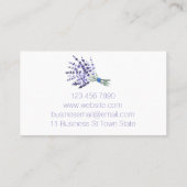 Lavender Handmade Natural Bath Beauty and Spa Visitekaartje (Achterkant)