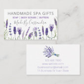 Lavender Handmade Natural Bath Beauty and Spa Visitekaartje (Voorkant / Achterkant)