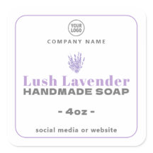 Lavender Handmade Soap Square Sticker