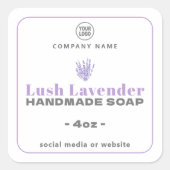 Lavender Handmade Soap Square Sticker (Voorkant)
