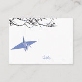 Lavender Hanging Crane on Branches Asian Wedding Plaatskaartje (Voorkant)