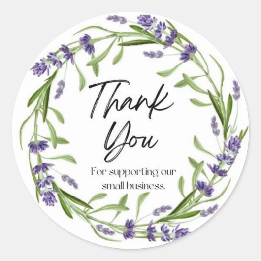 Lavender Hartelijk dank Ronde Sticker (Voorkant)