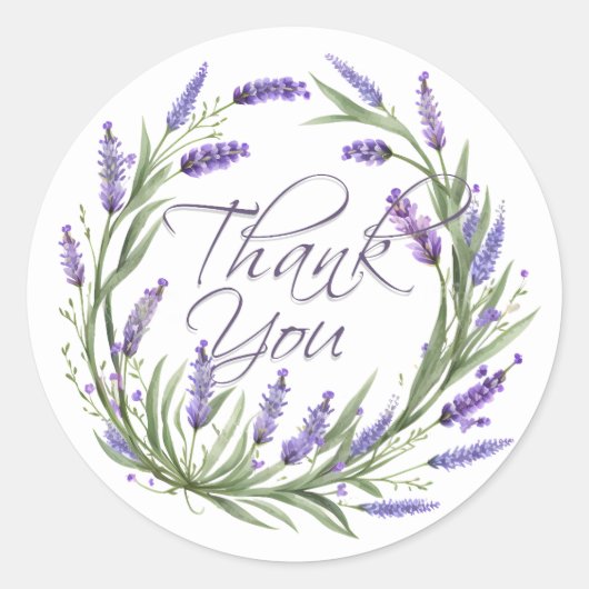 Lavender Hartelijk dank Stickers (Voorkant)
