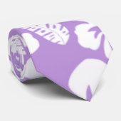 Lavender Hawaiian Tropical Hibiscus Stropdas (Opgerold)