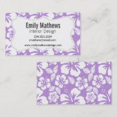 Lavender Hawaiian Tropical Hibiscus Visitekaartje (Voorkant / Achterkant)