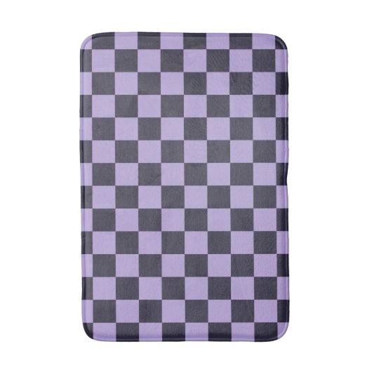 Lavender haze checkerboard pattern badmat (Voorkant Verticaal)