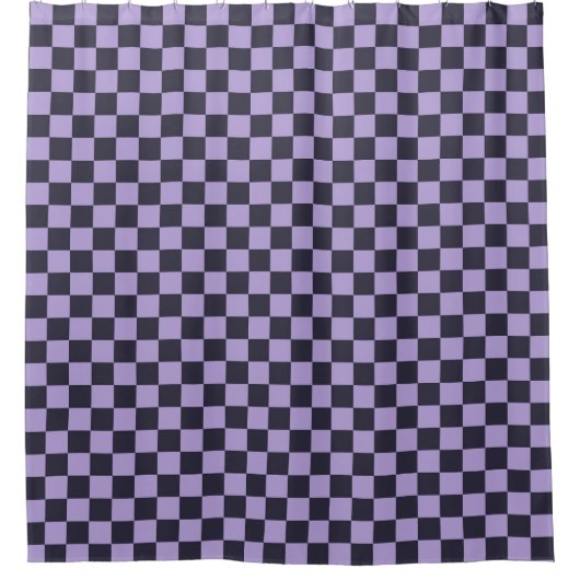 Lavender haze checkerboard pattern douchegordijn (Voorkant)