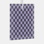 Lavender haze checkerboard pattern glas ornament (Voorkant Rechts)