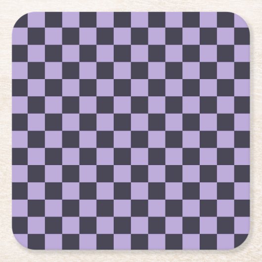 Lavender haze checkerboard pattern kartonnen onderzetters (Voorkant)