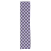 Lavender haze checkerboard pattern korte tafelloper (Voorkant)