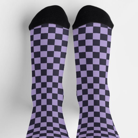 Lavender haze checkerboard pattern sokken (Top)