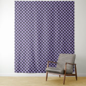 Lavender haze checkerboard pattern wandkleed (In situ)
