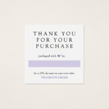 Lavender Heart Hartelijk dank voor uw bestelling