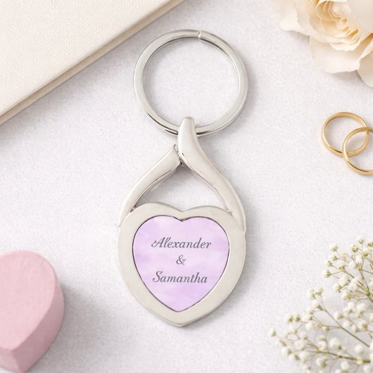 Lavender Heart Romantic Name  Sleutelhanger