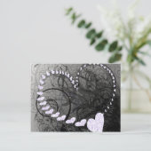 Lavender Heart Swirls Briefkaart (Staand voorkant)