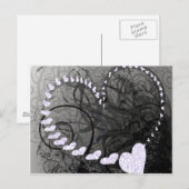 Lavender Heart Swirls Briefkaart (Voorkant / Achterkant)
