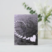 Lavender Heart Swirls Briefkaart (Staand voorkant)