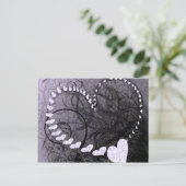 Lavender Heart Swirls Briefkaart (Staand voorkant)