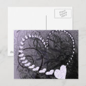 Lavender Heart Swirls Briefkaart (Voorkant / Achterkant)