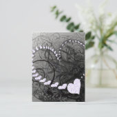 Lavender Heart Swirls Briefkaart (Staand voorkant)