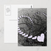 Lavender Heart Swirls Briefkaart (Voorkant / Achterkant)