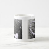 Lavender Heart Swirls Koffiemok (Center)