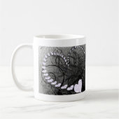 Lavender Heart Swirls Koffiemok (Links)