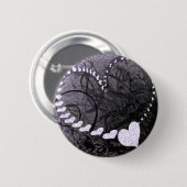 Lavender Heart Swirls Ronde Button 5,7 Cm (Voorkant /achterkant)