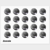 Lavender Heart Swirls Ronde Sticker (Vel)